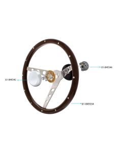 1949-1987 Chevy-GMC Truck Woodgrain Steering Wheel, 15"