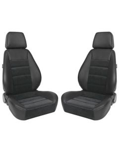 Chevy-GMC Truck Corbeau Sport Seats, Black Vinyl/Cloth