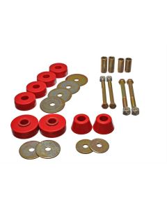 1963-1966 Chevy-GMC Truck Cab Mount Bushings, 1/2 Ton 2WD, Red

