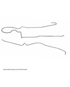 1972 Chevy-GMC Truck Fuel Return Line, 1/4", V8, Half Ton and Three Quarter Ton- 2WD, OE Steel