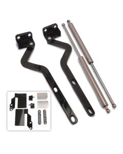 1981-1987 Chevy-GMC Truck Billet Aluminum Hood Hinges, Black Anodized, Steel Hood