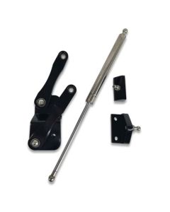 1947-1954 Chevy Truck Billet Aluminum Hood Hinges, Gloss Black Fusioncoat, Steel Hood