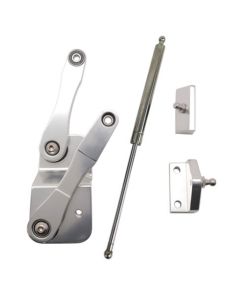 1947-1954 Chevy Truck Billet Aluminum Hood Hinges, Clear Anodized, Steel Hood