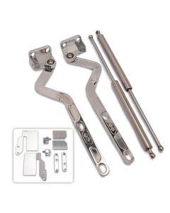 1981-1987 Chevy-GMC Truck Billet Aluminum Hood Hinges, Polished, Steel Hood