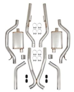 1973-1987 C-10/20 Hooker Header-Back Exhaust System , 2WD - 3", Rear Exit, 304SS Tubing with 304SS Mufflers