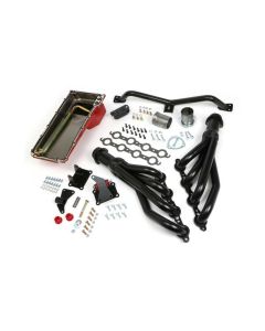 1973-1987 Chevy-GMC Truck Trans Dapt Performance LS Swap In A Box, Black Headers, 2WD