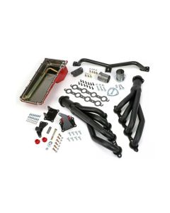 1973-1987 Chevy-GMC Truck Trans Dapt Performance LS Swap In A Box, Black Maxx Headers, 2WD