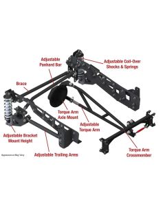 1973-1987 Chevy C10 QA1 Rear Suspension System, Single Adjustable, 10 Bolt Rear