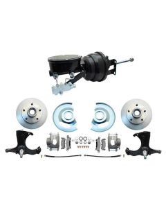 1967-1970 Chevy Truck Disc Brake Conversion Kit,  Powder Coated 9"' Booster Conversion Kit, 5 Lug

