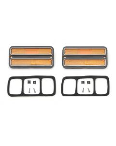 Front Side Marker Light, w/Chrm Bezel, KtCustom/Deluxe,68-72