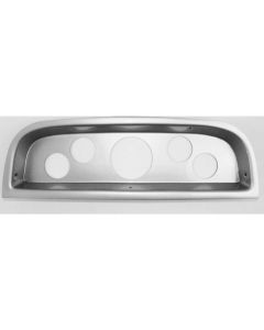 1960-1963 Chevy Truck Instrument Panel, Five Hole, Brushed Aluminum Finish