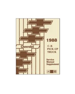 1988 Chevy Truck Shop Manual Supplement
