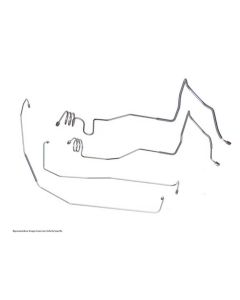 1973-1980 Chevy-GMC Truck Front Disc Brake Line Set, Power Brakes, Three Quarter-Ton, 4WD, Stainless Steel