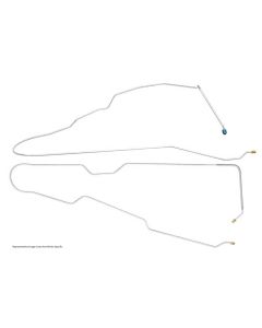 1981-1987 Chevy-GMC Truck Front To Rear Brake Line Set, 2WD Half Ton, Shortbed With Standard Cab, Stainless Steel