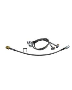 1979-1987 Chevy-GMC Truck Brakes Hose Kit, Braided Stainless Steel, Front Disc-Rear Drum, 4WD 1/2 Ton
