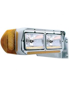 1981-1991 Chevy-GMC Truck Crystal Headlight With Amber Position Light, Dual Headlight Models, Low Beam, 4"x6"