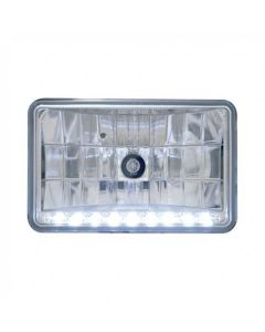 1981-1991 Chevy-GMC Truck Crystal Headlight With White Position Light, Dual Headlight Models, Low Beam, 4"x6"