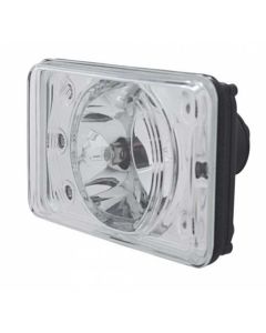 1981-1991 Chevy-GMC Truck Crystal Projector Headlight With White LED Position Light, Dual Headlight Models, High Beam, 4"x6"