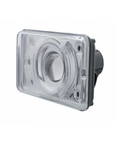 1981-1991 Chevy-GMC Truck Crystal Projector Headlight With White LED Position Light, Dual Headlight Models, Low Beam, 4"x6"