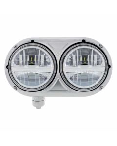 1958-1972 Chevy-GMC Truck LED Headlight With Silver Finish, 5-3/4"