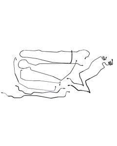 1981-87 Chevrolet/GMC Truck 4WD 3/4-Ton Std. Cab Longbed (w/Load Valve) Power Disc Brake Line Set 9pc, Stainless