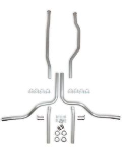 1973-1987 Chevy-GMC Truck Hooker Header Back Dual Exhaust System Without Mufflers,  4WD-Small Block