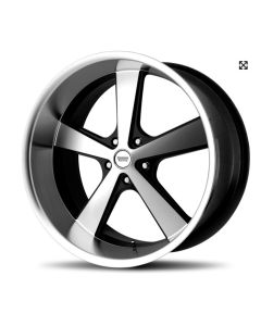 Chevy-GMC Truck American Racing Nova Wheel, Gloss Black Machined, 5x5 Bolt Pattern, 22"