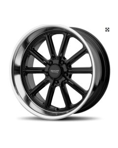 Chevy-GMC Truck American Racing Rodder Wheel, Gloss Black With Diamond Cut Lip, 5x5 Bolt Pattern, 18"
