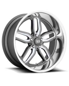 Chevy-GMC Truck US Mags U129 C-Ten Wheel, 5x5 Bolt Pattern, 1mm Offset,  Gun Metal Milled, 22x8.5