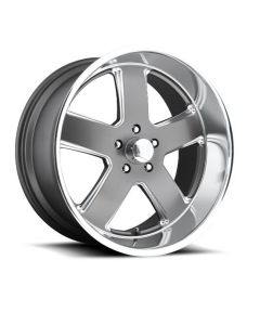 Chevy-GMC Truck US Mags U118 Hustler Wheel, 5x5 Bolt Pattern,  Matte Gun Metal, 22"