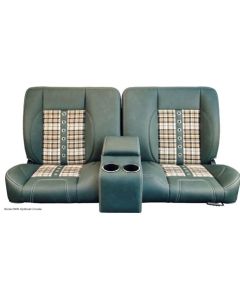 1967-1972 Chevy-GMC Truck TMI Split Back Bench Seat, Sport X,  Forest Green With Grey Plaid Insert
