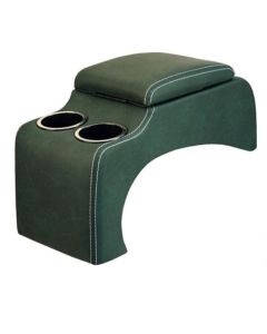 1967-1972 Chevy-GMC Truck Center Console, Custom Forest Green With White Stitching-For Use With TMI Seats
