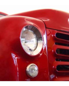 1947-1980 Chevy-GMC Truck Frenched Headlight Bezel Kit, Chrome 7"