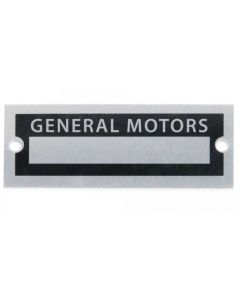 Chevy-GMC Truck  Blank Data VIn Plate-General Motors