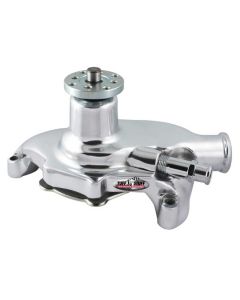 1955-1971 Chevy-GMC Truck V8 SuperCool Water Pump; Platinum; 5.625 in. Hub Height; 5/8 in. Pilot; Short; Flat Smooth Top And No Top Threaded Water Port; Chrome; 1353NA
