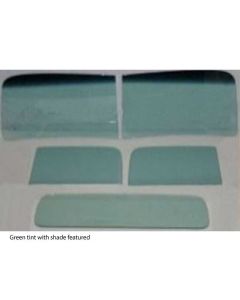 1947-1950 Chevy-GMC Truck Glass Kit-Two Piece Windshield, Standard Rear Glass, Grey Tint With Shade Band
