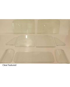 1951-1953 Chevy-GMC Truck Glass Kit-Two Piece Windshield, Small Rear Glass, Green Tint