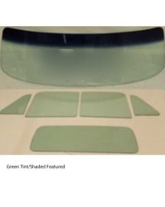 1954 Chevy-GMC Truck Glass Kit, Standard Back Glass-Green Tint With Shade Band