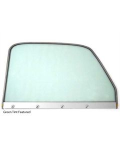 1947-1950 Chevy-GMC Truck Door Glass Assembly With Chrome Frame-Green Tinted Glass, Right