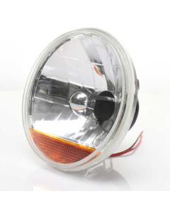 1947-1980 Chevy-GMC Truck Snake-Eye Halogen Headlights, 7" Round With Integrated Amber Turn Signal