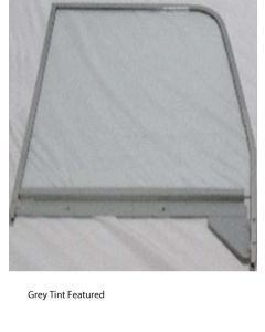 1955-1959 Chevy-GMC Truck Door Glass Assembly With Chrome Frame-Green Tinted Glass, Right