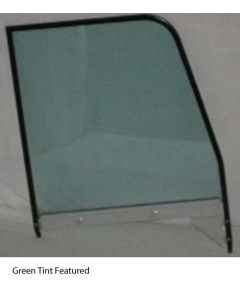 1955-1959 Chevy-GMC Truck Door Glass Assembly With Black Frame-Green Tinted Glass, Right