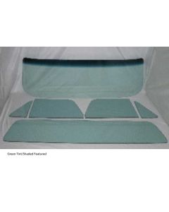 1964-1966 Chevy-GMC Truck Glass Kit, Deluxe/Large Back Glass-Green Tint