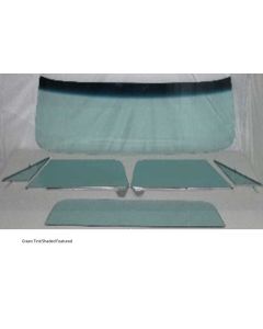 1967 Chevy-GMC Truck Glass Kit With Vent Window In Frames, Door Glass In Channel, Small Back Glass-Clear