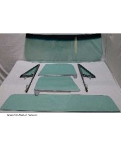 1968-1972 Chevy-GMC Truck Glass Kit With Vent Window Assemblies With Posts, Door Glass In Channel,  Deluxe/Large Back Glass-Clear