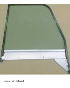 1960-1963 Chevy-GMC Truck Door Glass Assembly With Black Frame-Green Tint Glass, Left