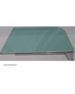 1967-1972 Chevy-GMC Truck Door Glass Installed In Channel-Green Tinted Glass, Left