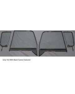 1955-1959 Chevy-GMC Truck Side Window Kit With Assembled Vent And Door Glasses, Chrome Frames-Clear