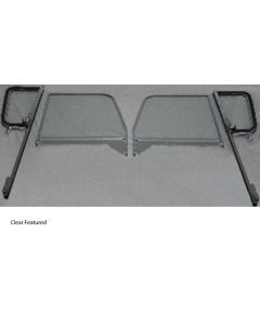 1955-1959 Chevy-GMC Truck Side Window Kit With Assembled Vent Post Assemblies And Door Glasses, Chrome Frames-Green Tint