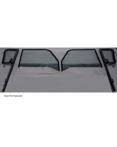 1960-1963 Chevy-GMC Truck Side Window Kit With Assembled Vent Post Assemblies And Door Glasses, Black Frames-Clear